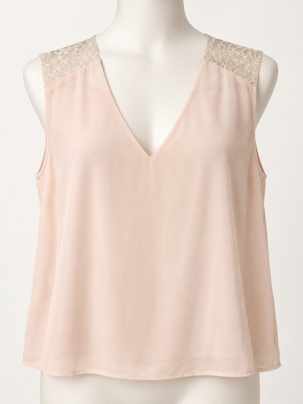 Alice + Olivia Pale Blush Pink Boxy Sleeveless Blouse
